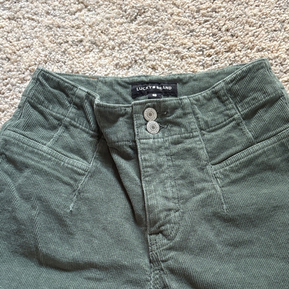 Lucky Brand Women's Dark Green Flare Pants - Picture 2 of 5